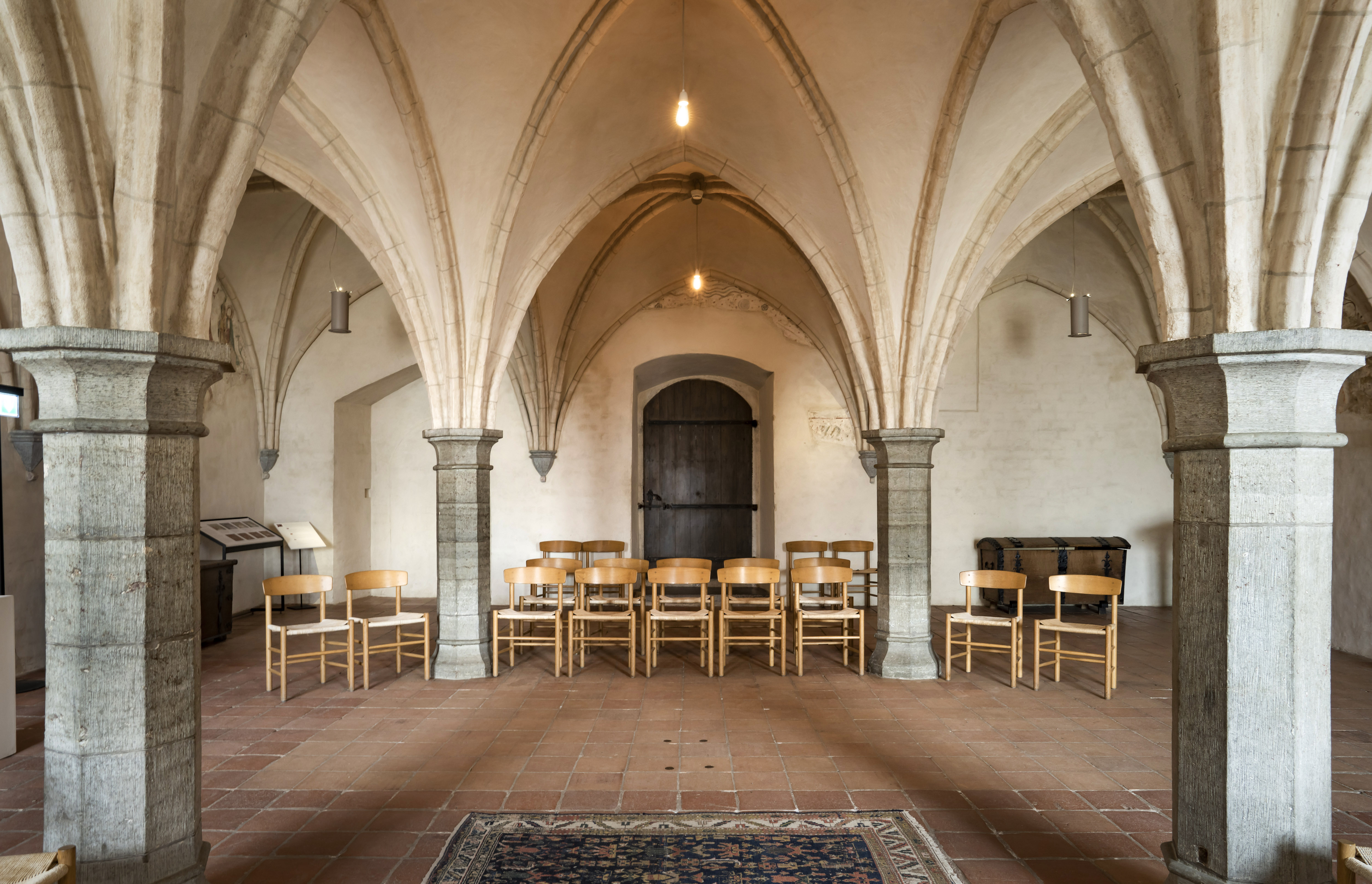 Kapitelsalen på Sancta Birgitta Klostermuseum.