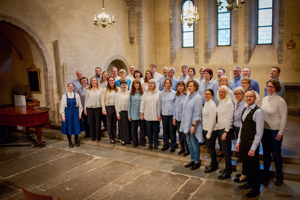 Gruppbild på Akademiska kören i Linköping.
