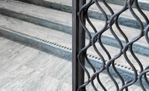 Interiör i Östergötlands museums huvudbyggnad i Linköping, byggd 1939 i funktionalistisk stil.