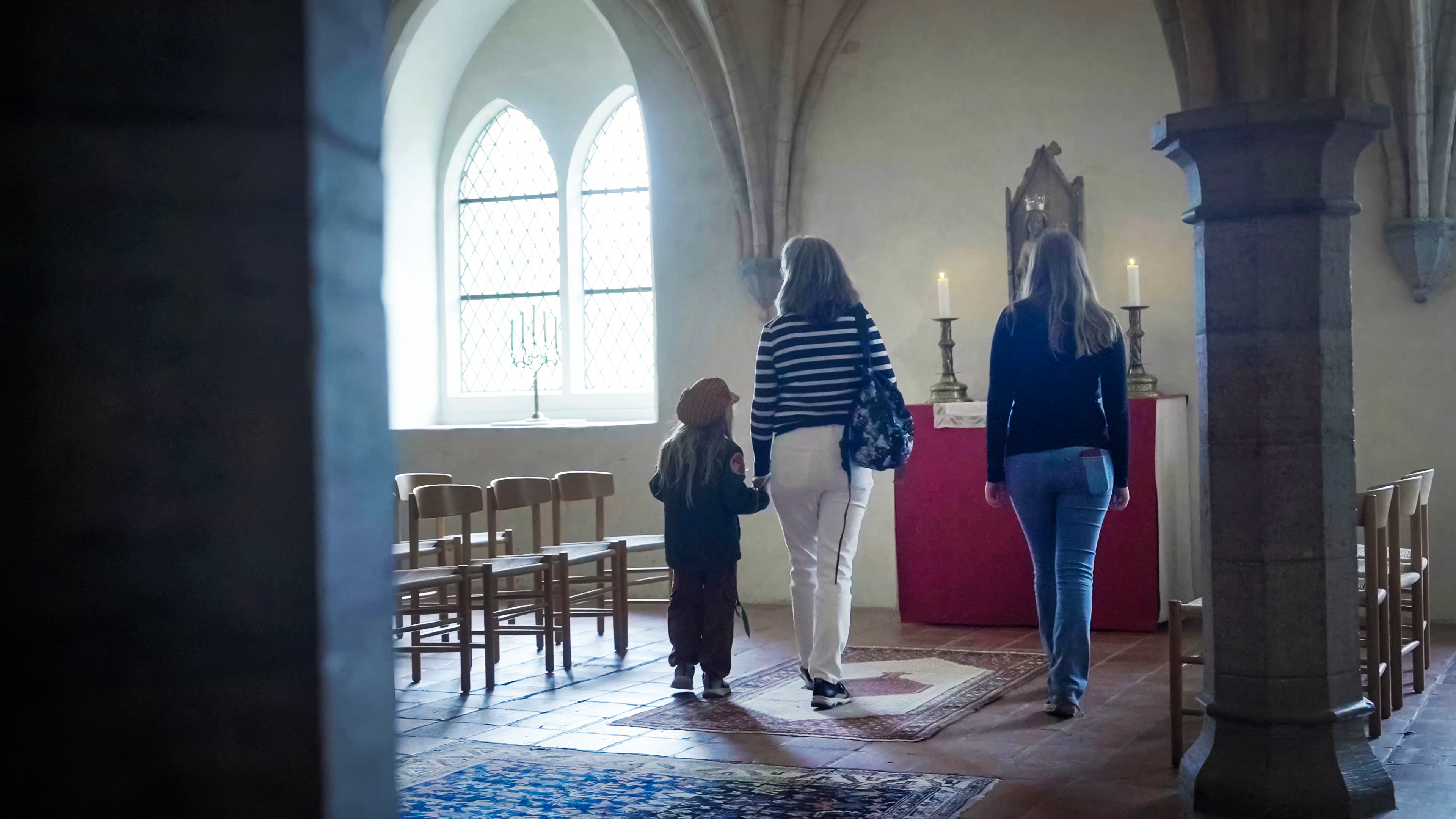 Statister i film om Sancta Birgitta Klostermuseum.