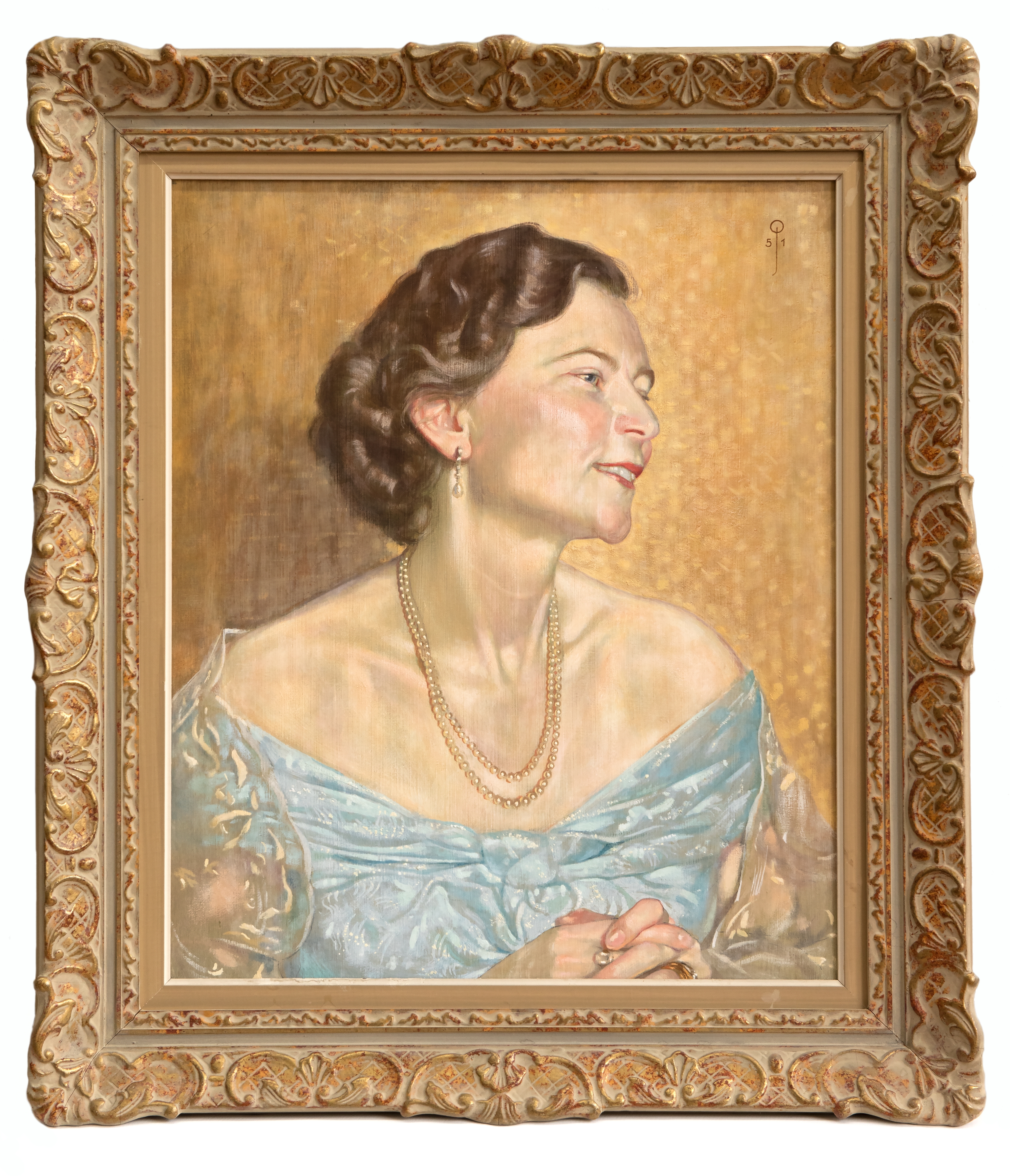Olaf Jordans målning "Porträtt av Britt Åström".