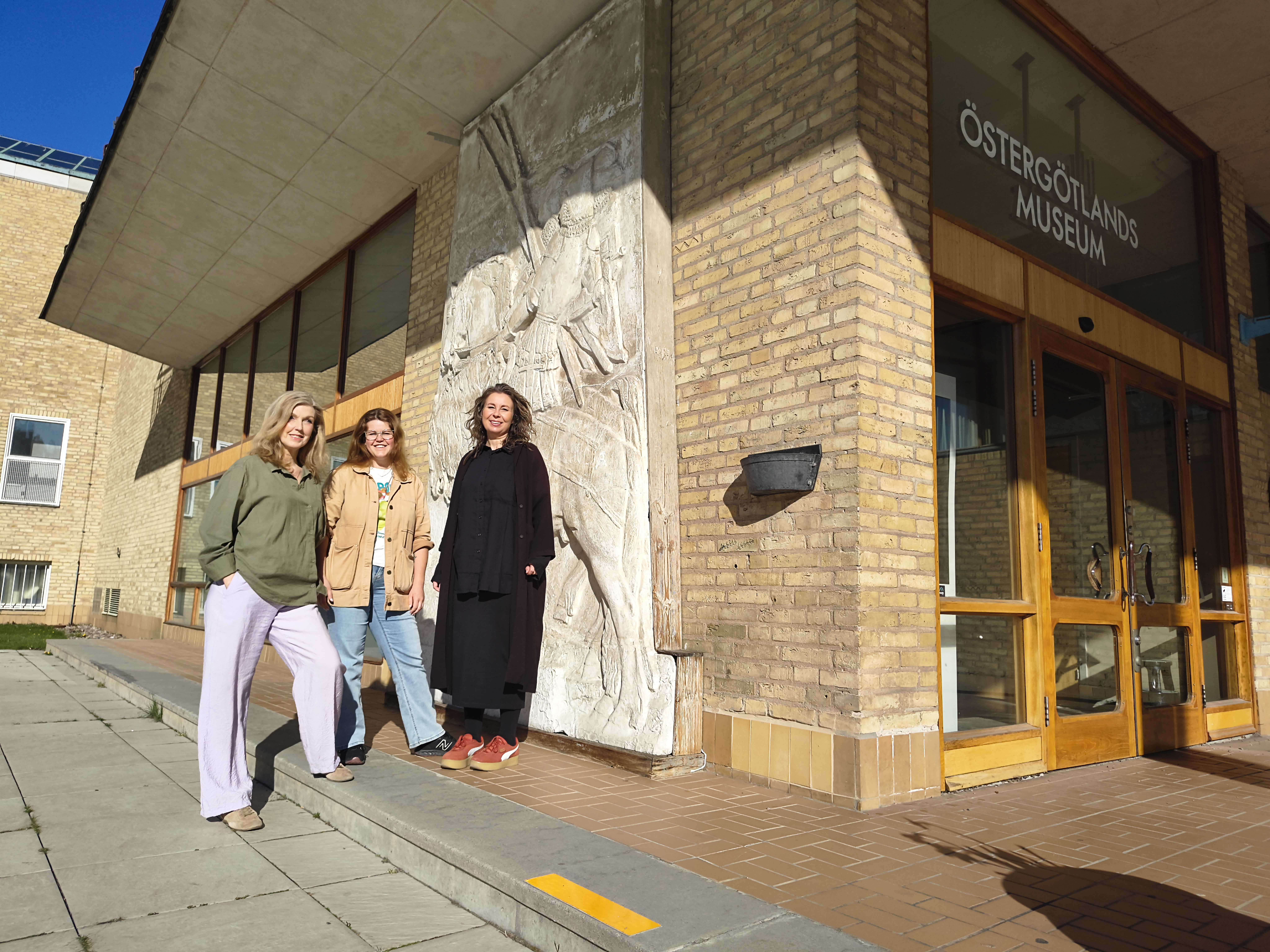 Museipedagogerna Åsa Nyberg Botshinda, Carolina Carlqvist och Caroline Morgansdotter Blomsten.