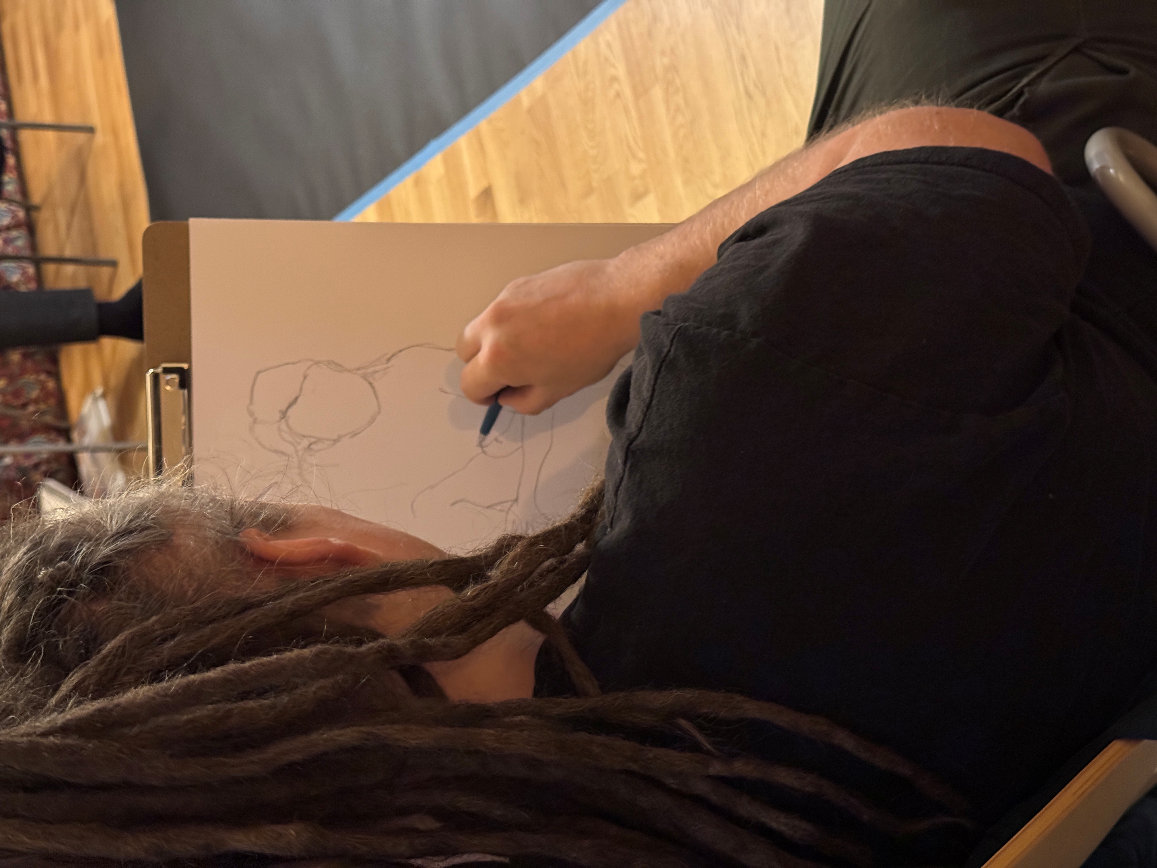 Krokiskiss av kursledaren Sam Eldfogel.