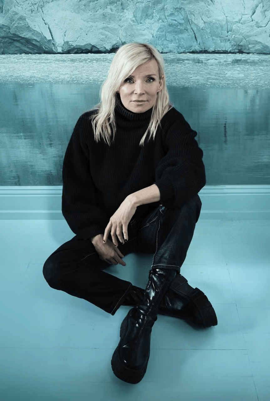 Bea Uusma föreläser på museet.