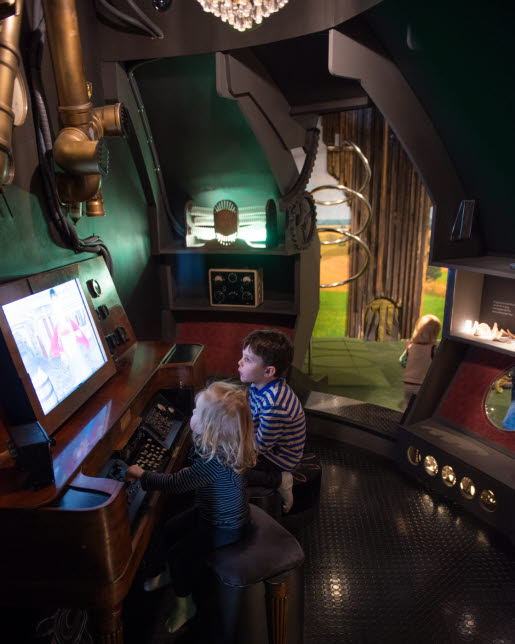 Från lekutställningen Viljans värld på Östergötlands museum.