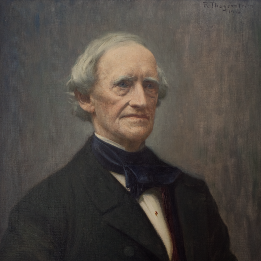 Porträtt av Charles Emil Hagdahl (efter fotografi), konstnär Robert Thegerström, 1908.