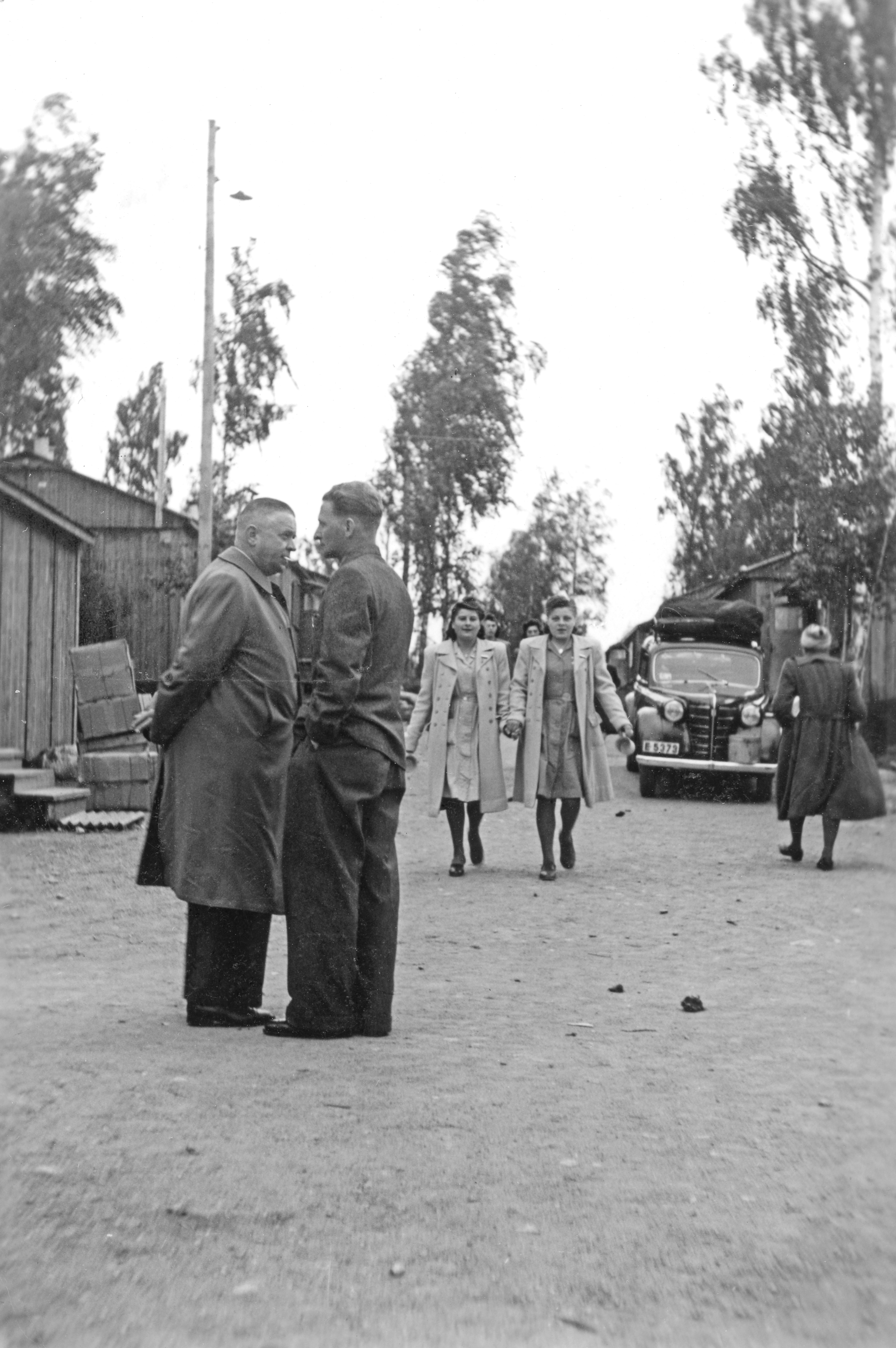 Fotografi från flyktingförläggningen i Doverstorp 1945.