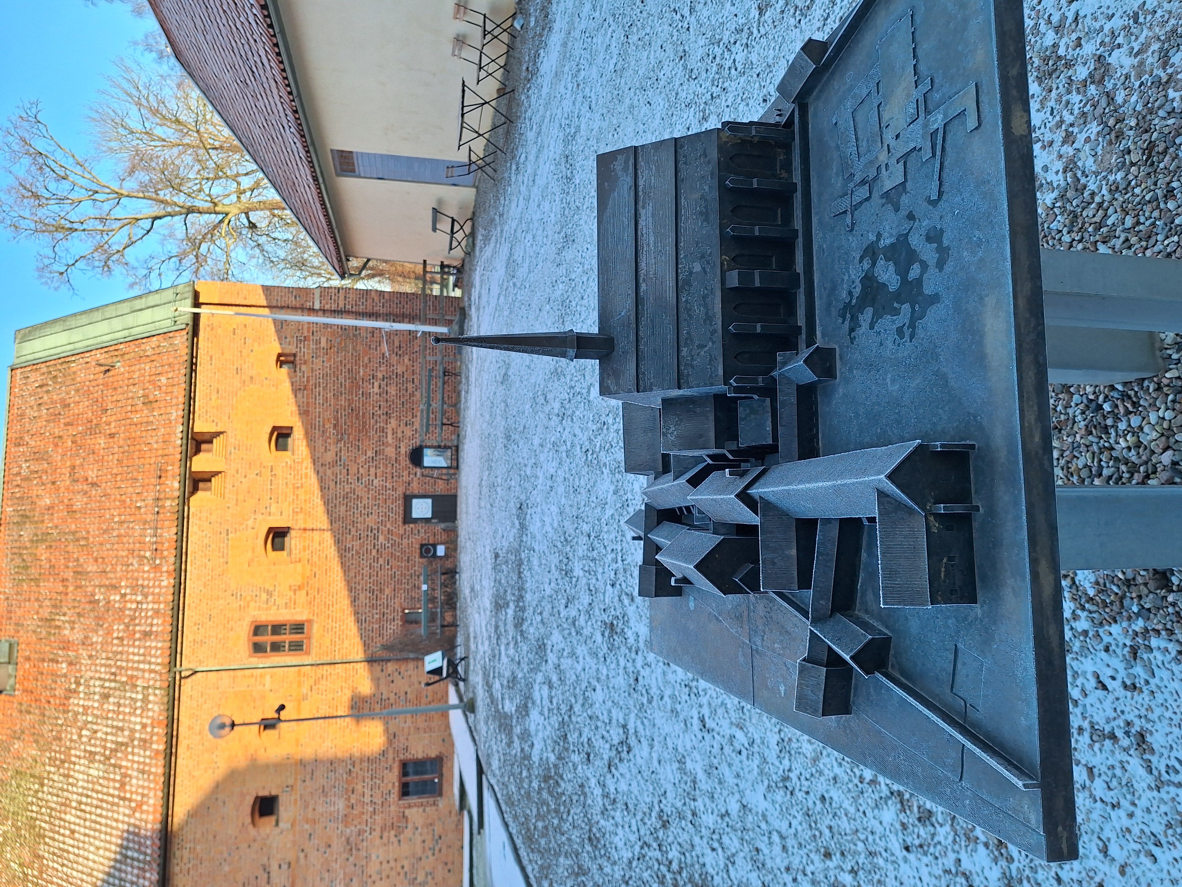 Modell av klosterområdet i Vadstena.