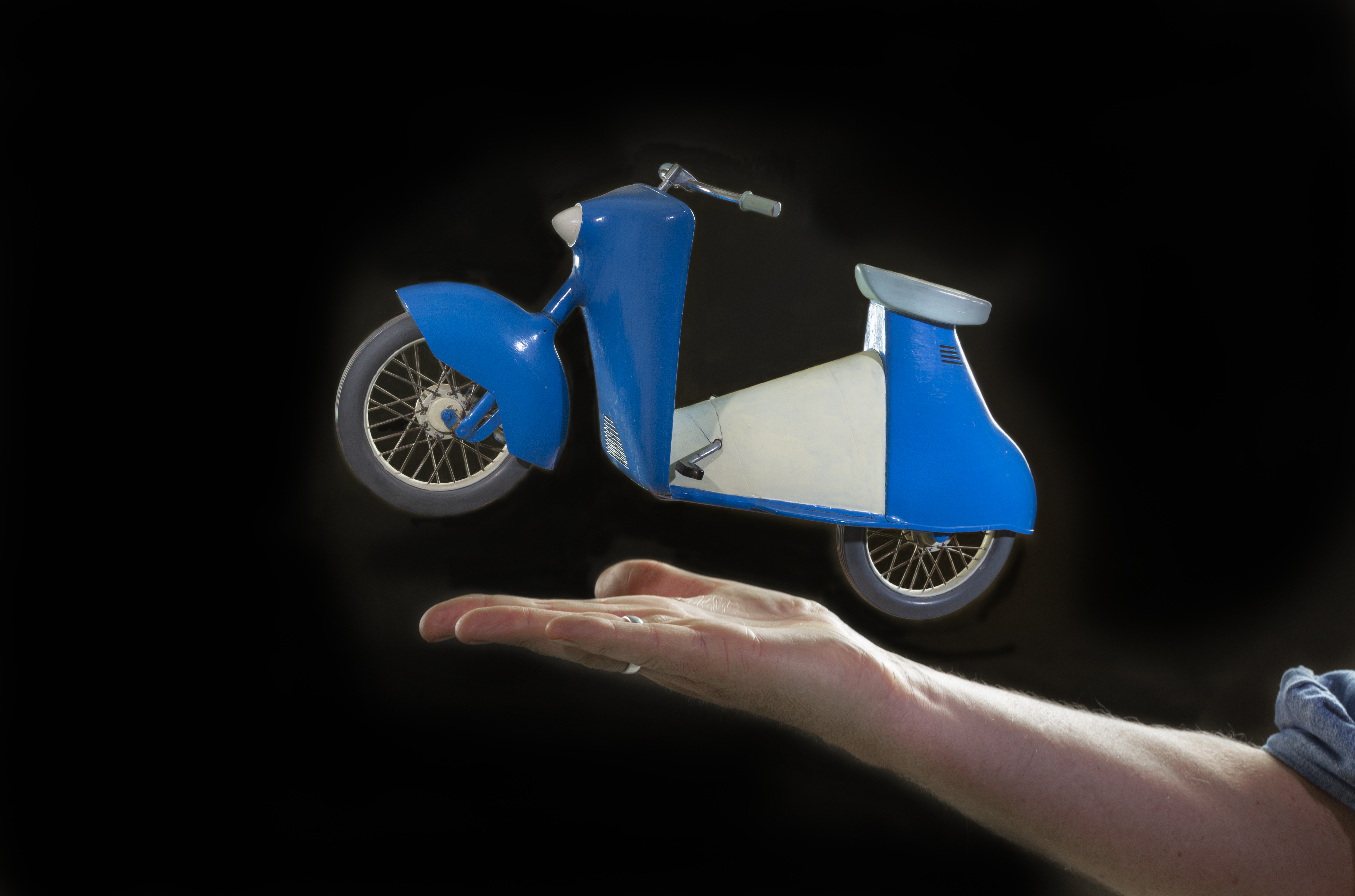 Moped tillhörande utställning Mopeden