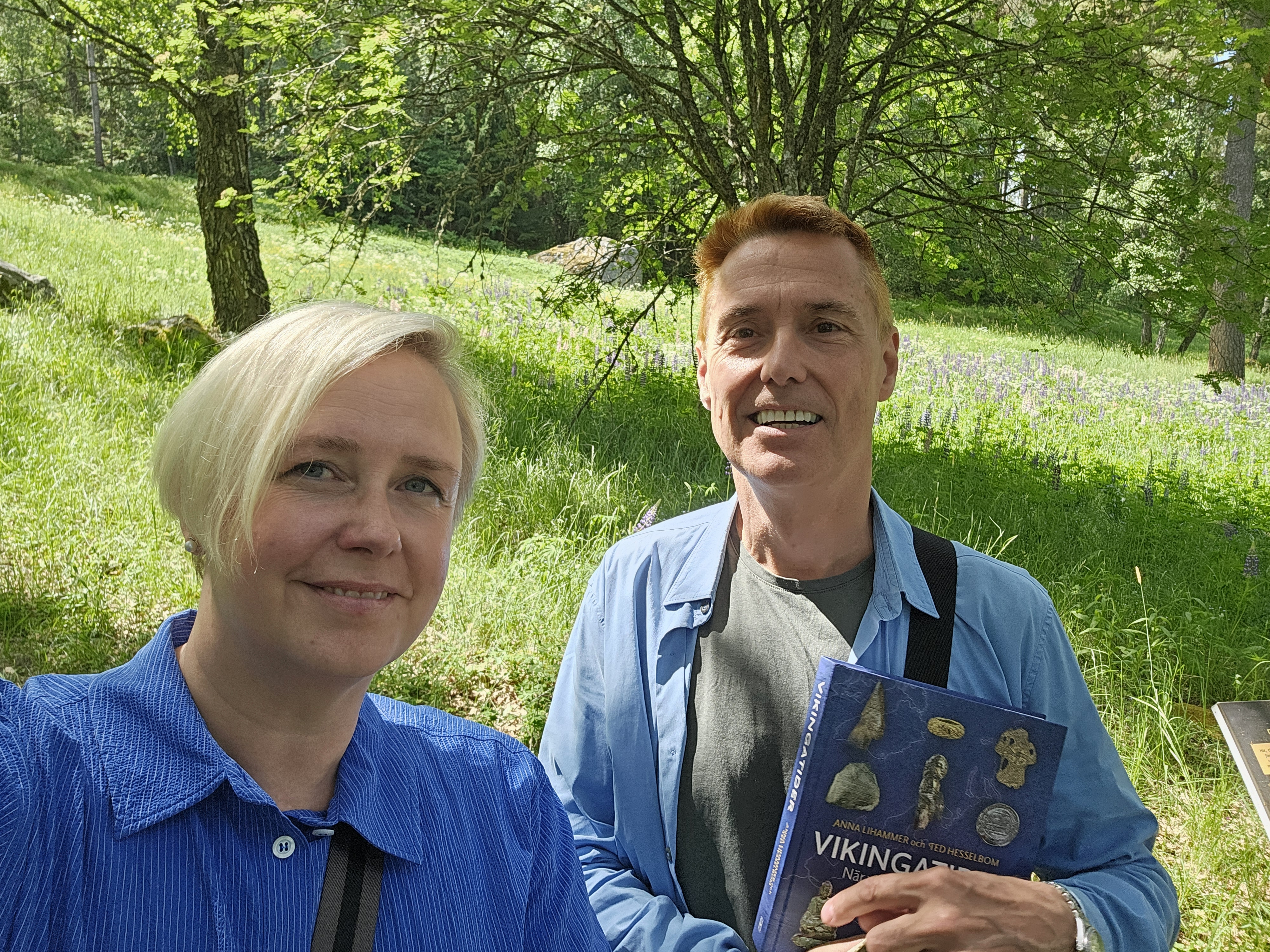 Inför föredrag med Anna Lihammer och Ted Hesselbom om boken Vikingatider.