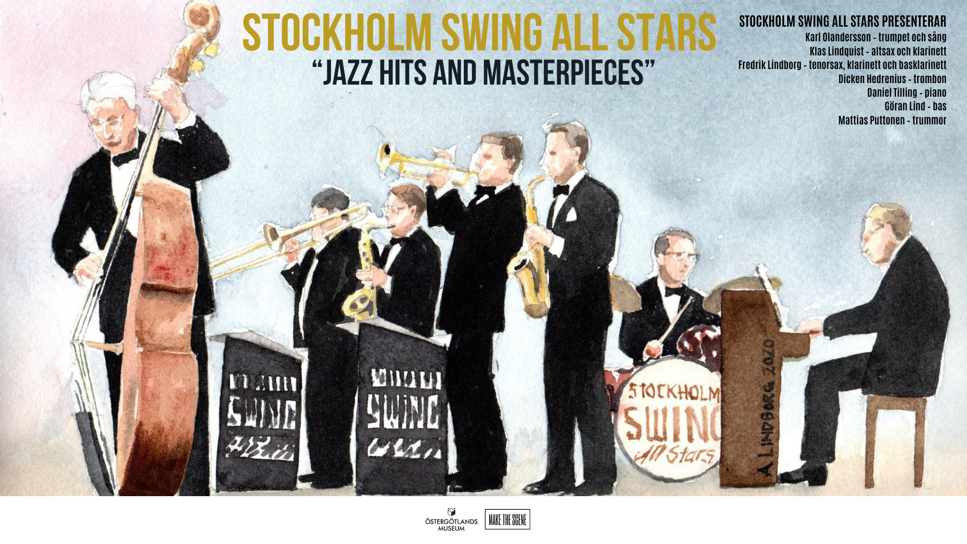 Inför jazzkonsert med Stockholm Swing All Stars.