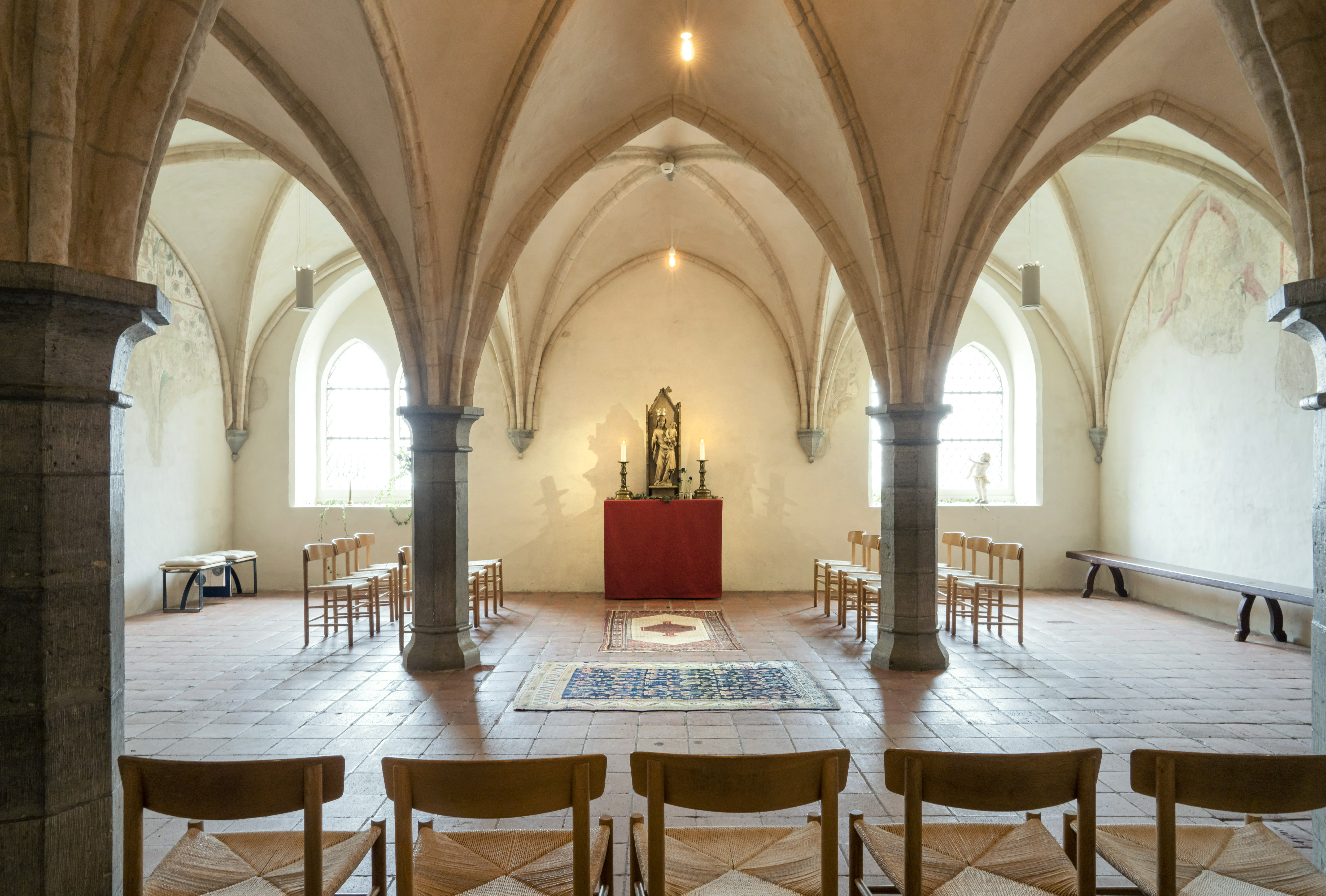 Kapitelsalen på Sancta Birgitta Klostermuseum.
