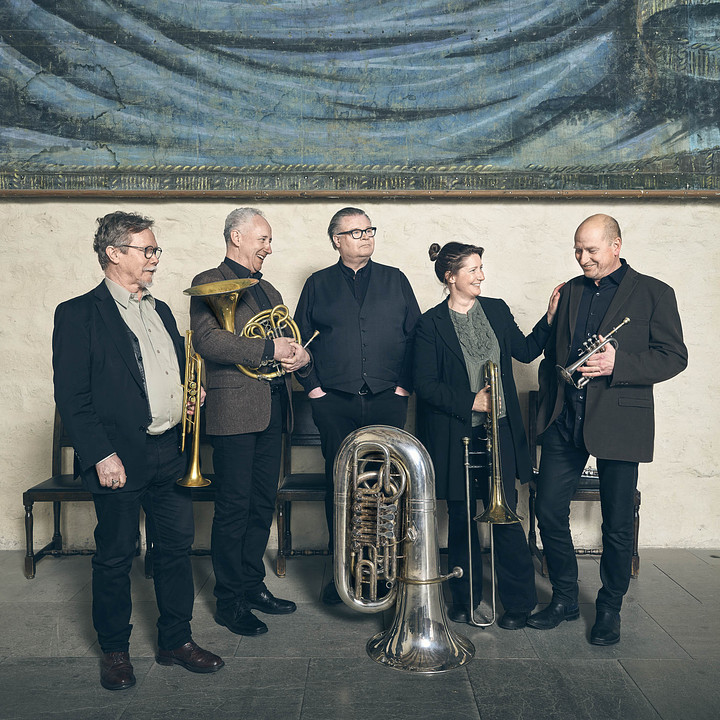 Inför konsert med Östgöta Brasskvintett.