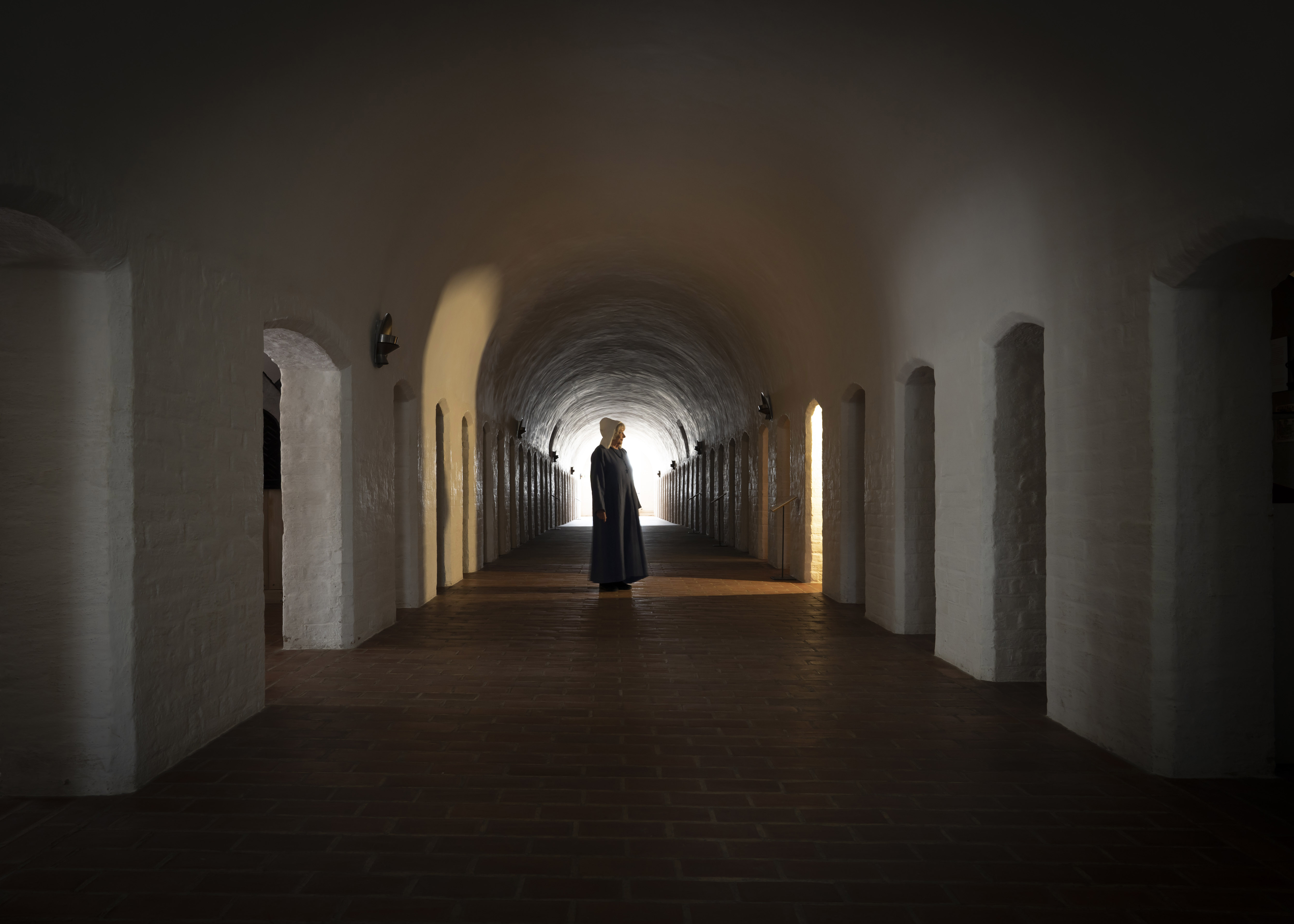 Dormitoriet på Sancta Birgitta Klostermuseum.