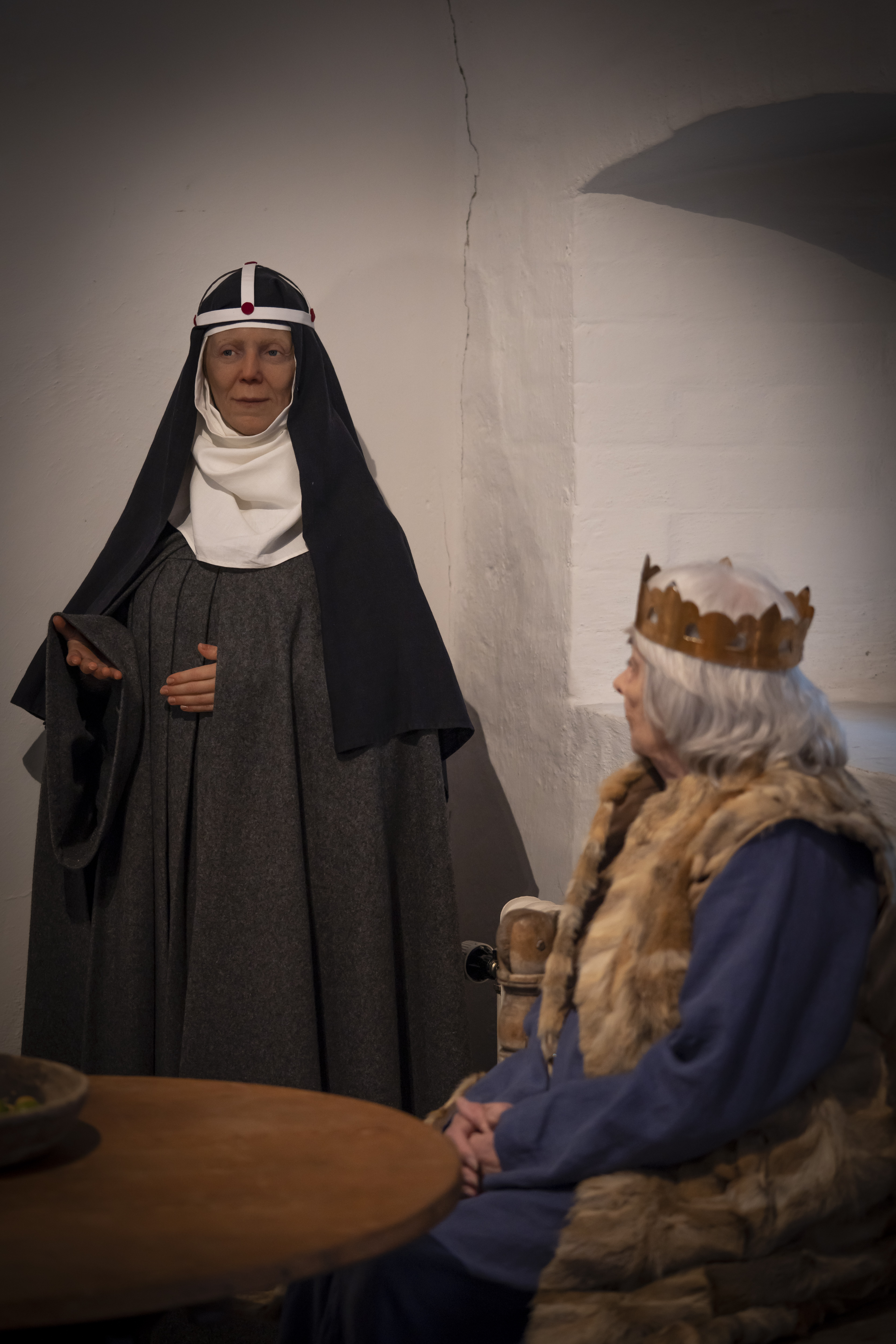 Heliga Birgitta och drottning på Sancta Birgitta Klostermuseum.